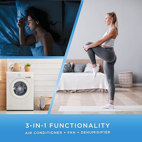 Vista 33 de COMMERCIAL COOL Aire acondicionado portátil, deshumidificador y ventilador, aire acondicionado portátil de 9,000 BTU cubre hasta 400 pies cuadrados