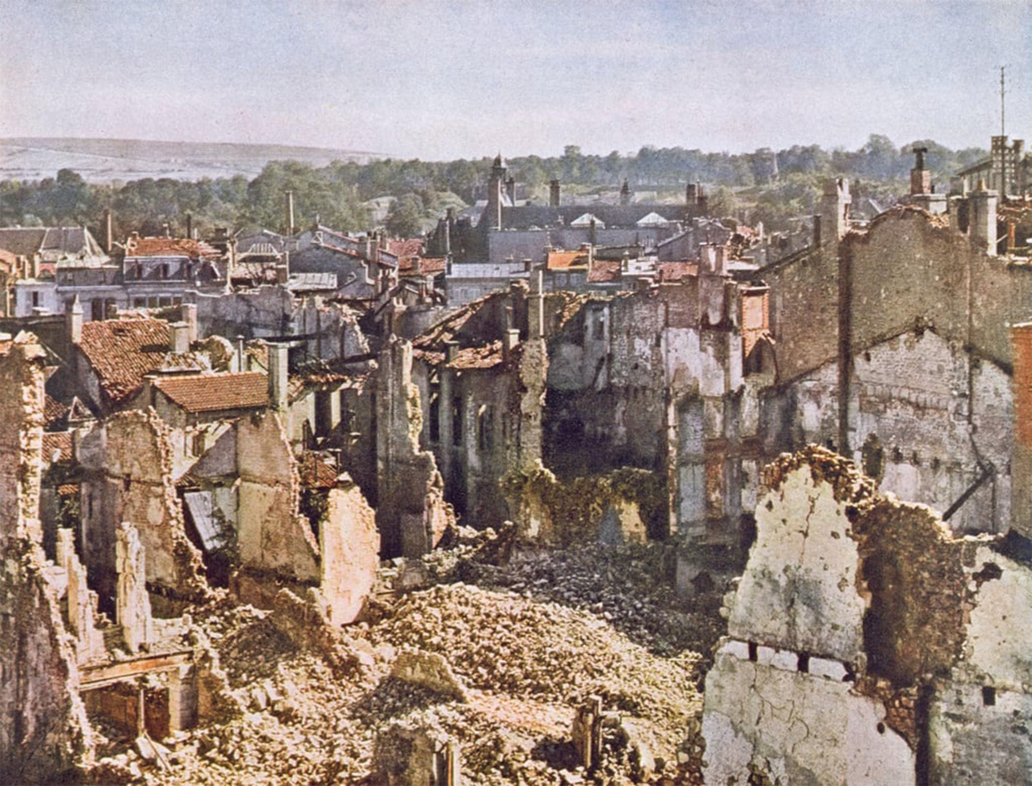 Cuadro Famosa Pintura Ruinas de Verdún de Jules Gervais lienzo decorativo de pared 60x90cm 5