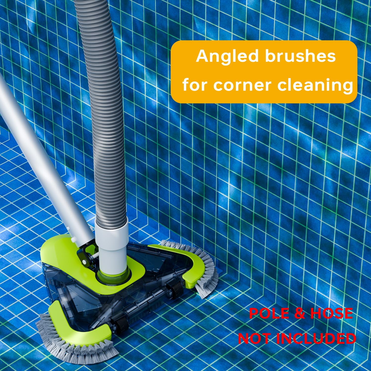 Amazon.com : Upgrade Pool Vacuum Head with Wheels & Side Brushes  display picture 1