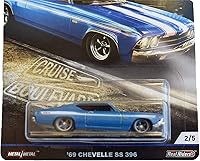 Vista 2 de Hot Wheels Car Culture Cruise Boulevard '69 Chevelle SS 396 2/5, Azul