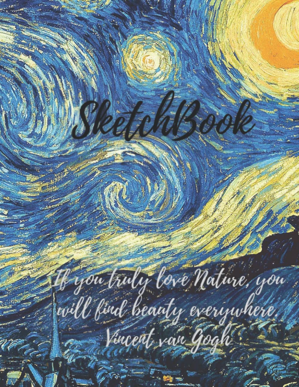 Van Gogh SketchBook : Cool Artist Gifts: Starry Sky Vincent Van Gogh Sketchbooks For Artists Adults and Kids to draw in 8.5x11" 100 pages
