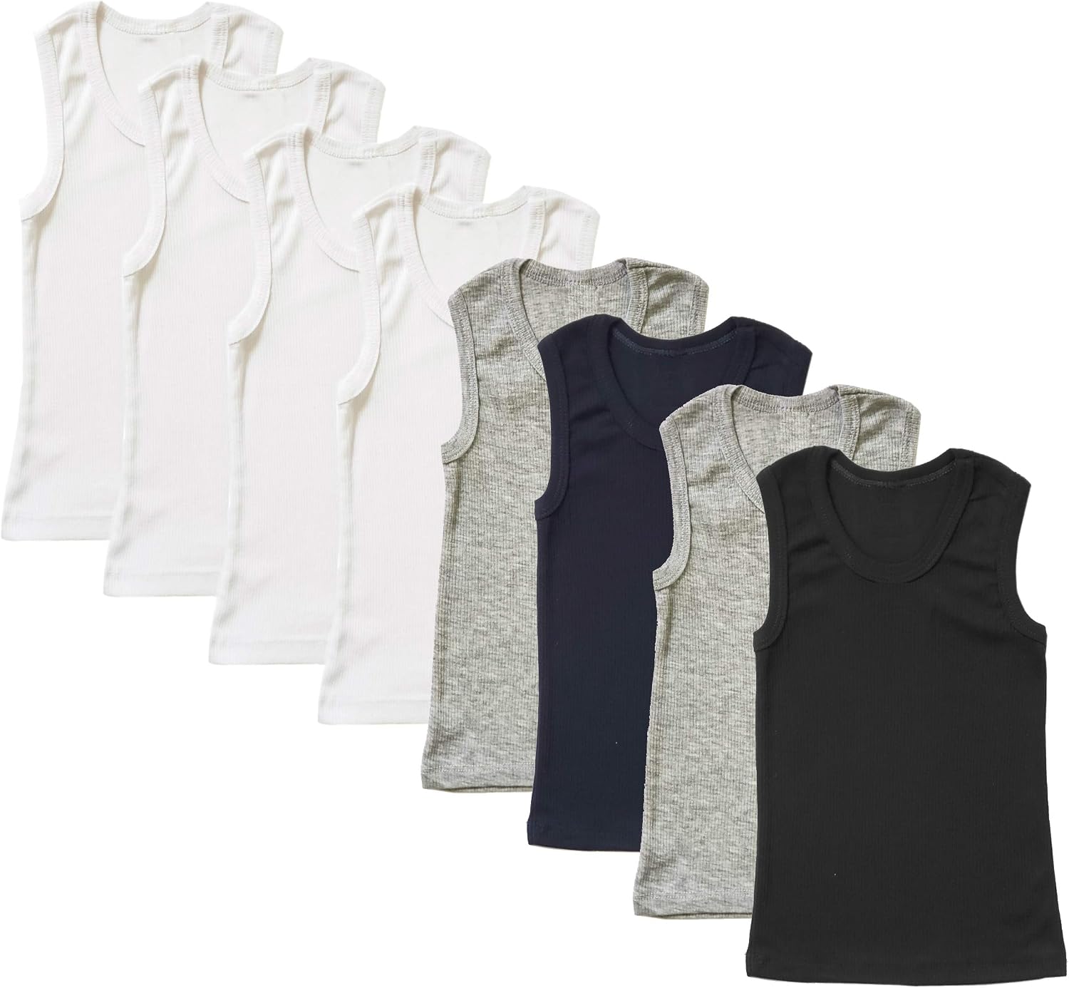 B-One Kids Boys' Cotton Tank Top Undershirt (Multipack)