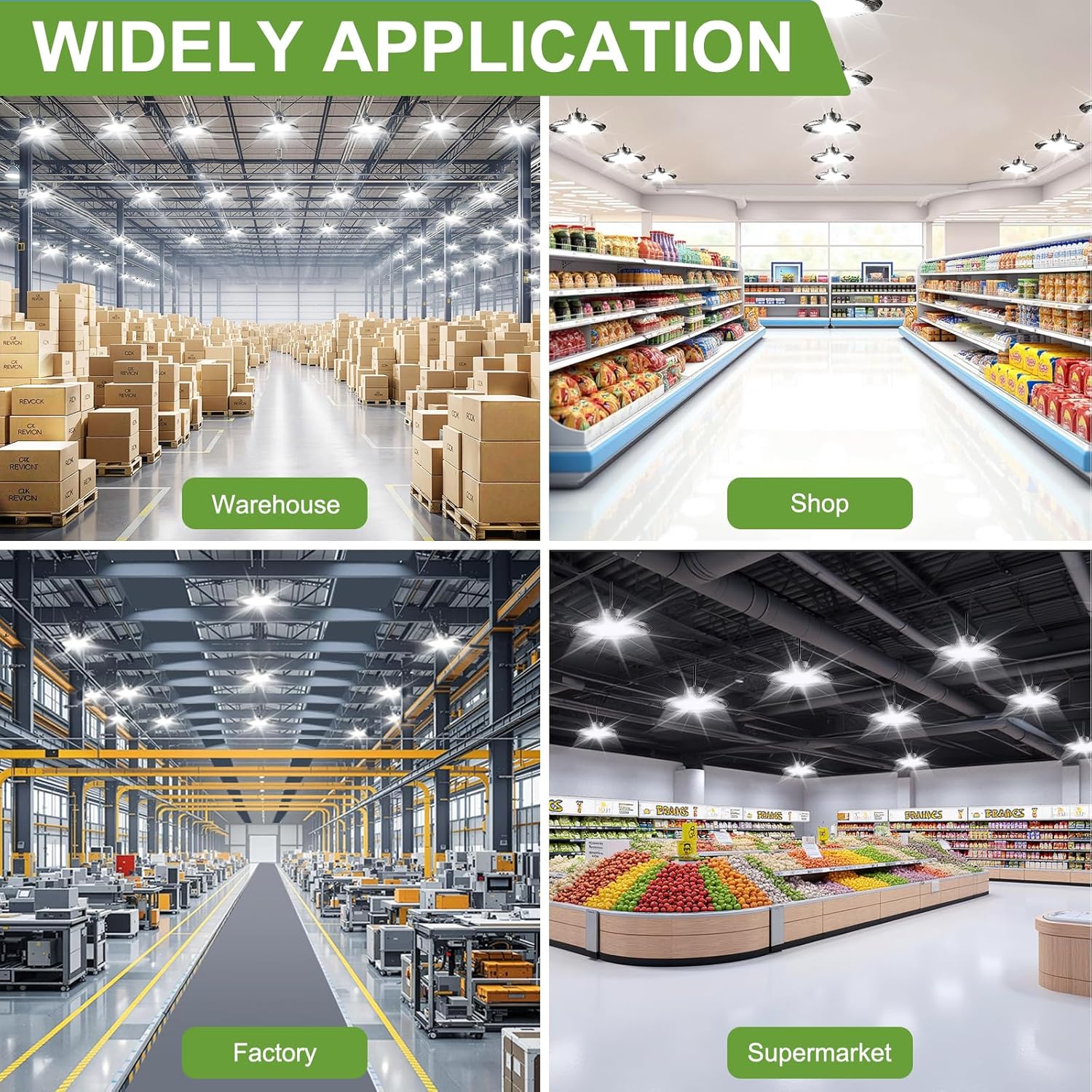 UFO LED High Bay Light 300W 5000K High Bay LED Shop Lights 45000LM 0-10V Dimmable 1200W HID/HPS Replacement with 5' US Plug IP65 Hanging Hook UFO Lights for Shop Warehouse Garage Workshop ETL Listed