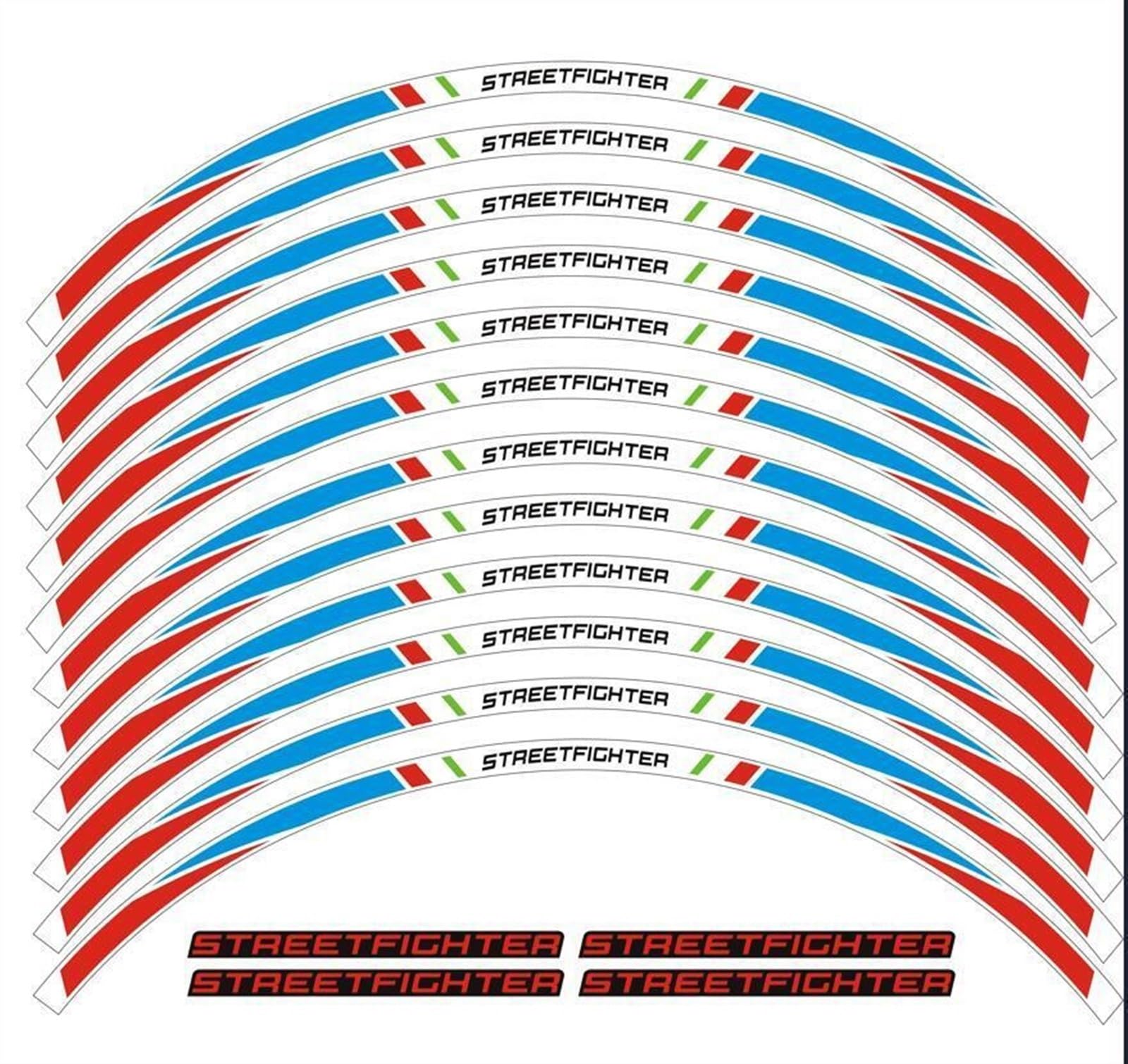 Motorcycle Accessories Wheel Rim Stripes Tape Sticker Decal for Ducati Streetfighter 848 V4/4S V2/2S Decorative(Color4)