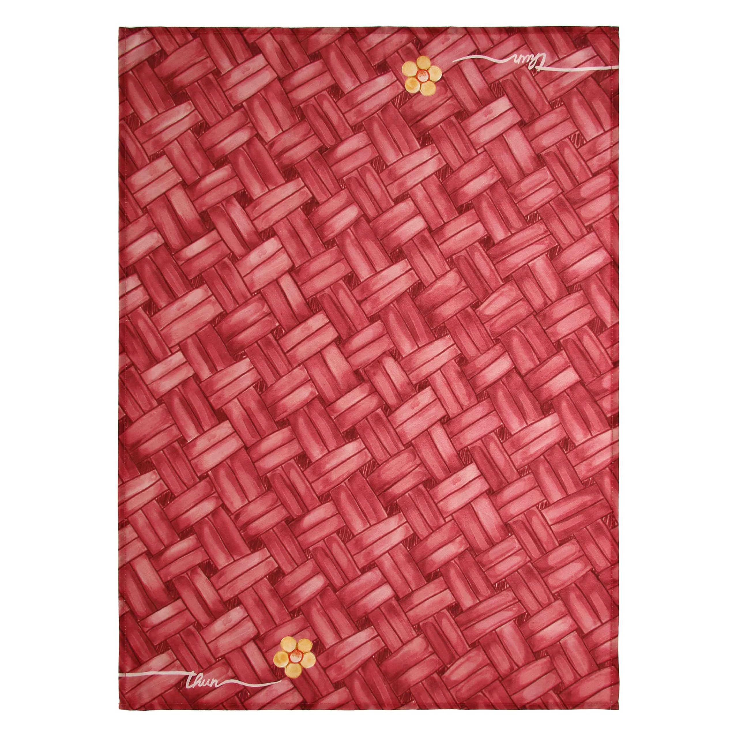 THUN, Set Scatola in Latta, Linea AbbracciAMI, Set Scatola da Collezione, Idea Regalo per Natale, Scatola 21 x 13 cm, Guantone 18 x 30 cm, Presina 16 x 16 cm, Canovaccio 50 x 68 cm