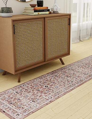 Miniatura 10 de Unique Loom Eco Traditional Collection - Alfombra de área, coherencia (rectangular, 5 pies 3 pulgadas x 8 pies 0 pulgadas, rosa polvorientomarfil)