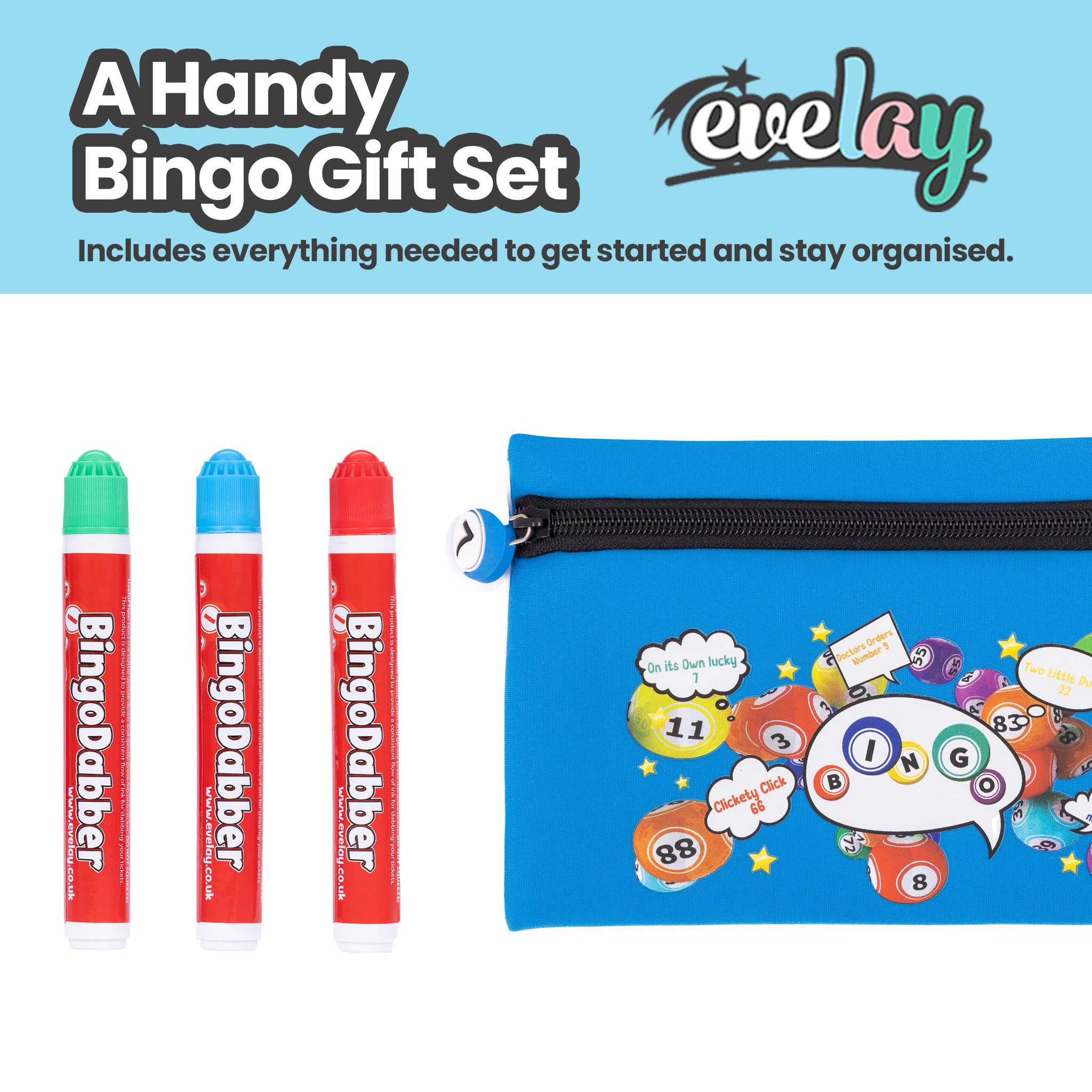 Bingo Dabber Case Holder Gift Set, Blue - Image 2