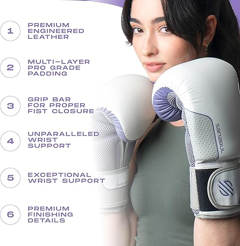 Miniatura 3 de Sanabul Guantes de Boxeo Hyperstrike para Mujeres, Guantes de Kickboxing MMA Muay Thai, Guantes de Entrenamiento de Boxeo Sparring, Guantes de Bolsa