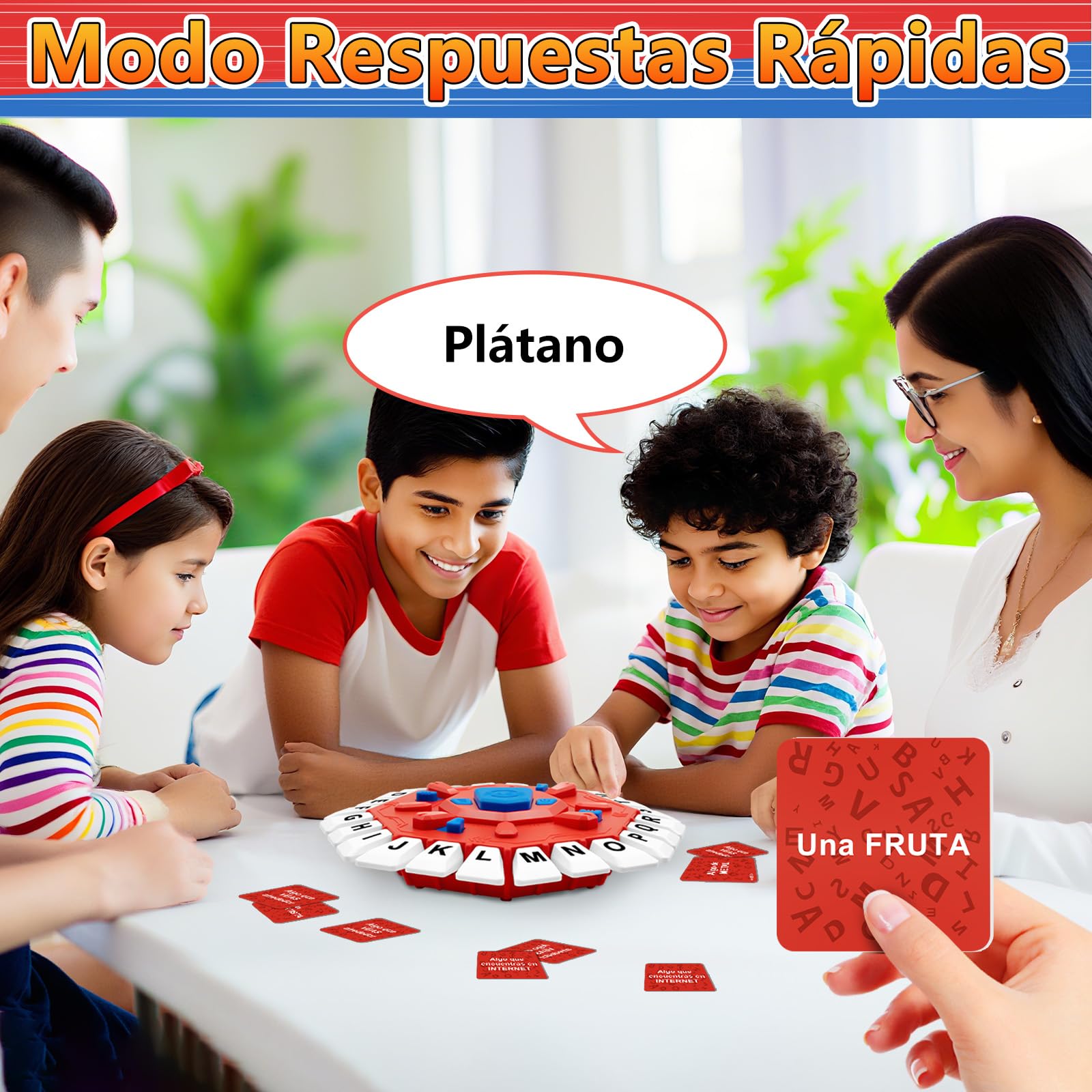 Resflycheng Basta Juego De Mesa Español Familiar avec Temporizador Digital y 2 Modos Fiestas e Interacción