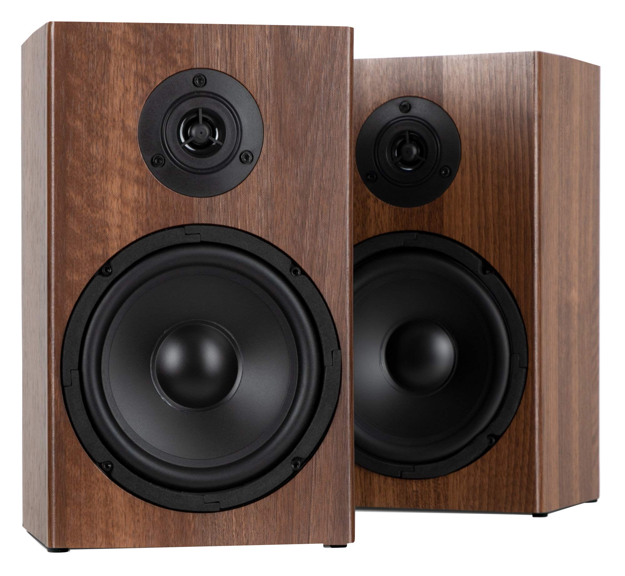 McGrey BSS-265 BR 6,5" Altavoces HiFi de Estantería - 1 Par de Cajas - 40 vatios (RMS) - Sistema de 2 vías - también para Montaje en Pared - marrón
