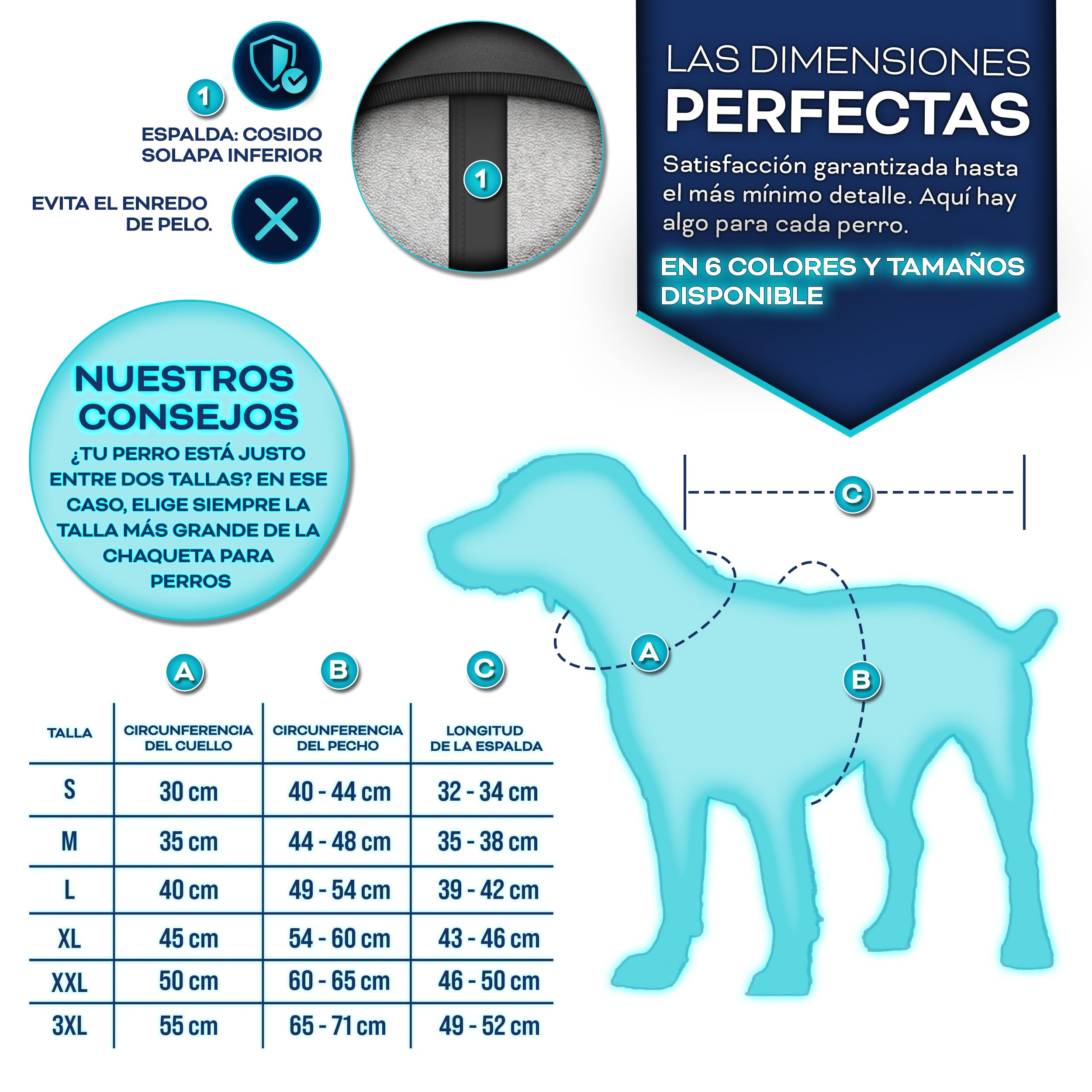 TRESKO® Chaqueta de invierno para perro con reflectores con 15 bolsas para excrementos + dispensador | Abrigo impermeable para perros | Abrigo para perros con arnés | Chaleco de invierno para perros pequeños, medianos y grandes