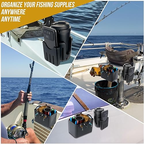 Miniatura 3 de VISMIX Portavasos para botes, 2 unidades, organizador de kayak, accesorios de kayak para pesca, portavasos universales de drenaje para barco,