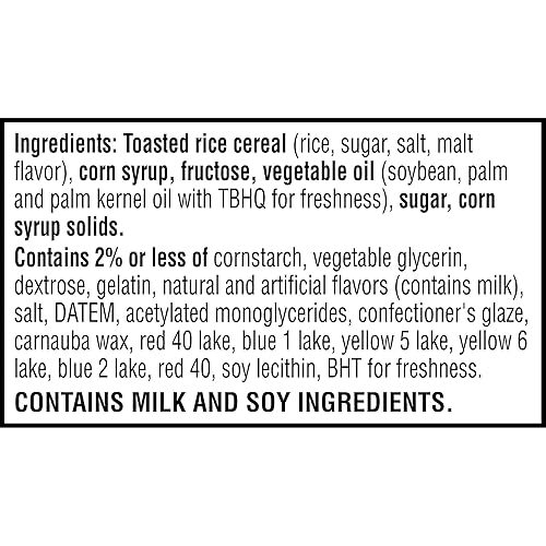 Miniatura 8 de Rice Krispies Treats Mini cuadrados crujientes de malvavisco, aperitivos de Pascua, barras de cereales, originales con chispas coloridas, caja de