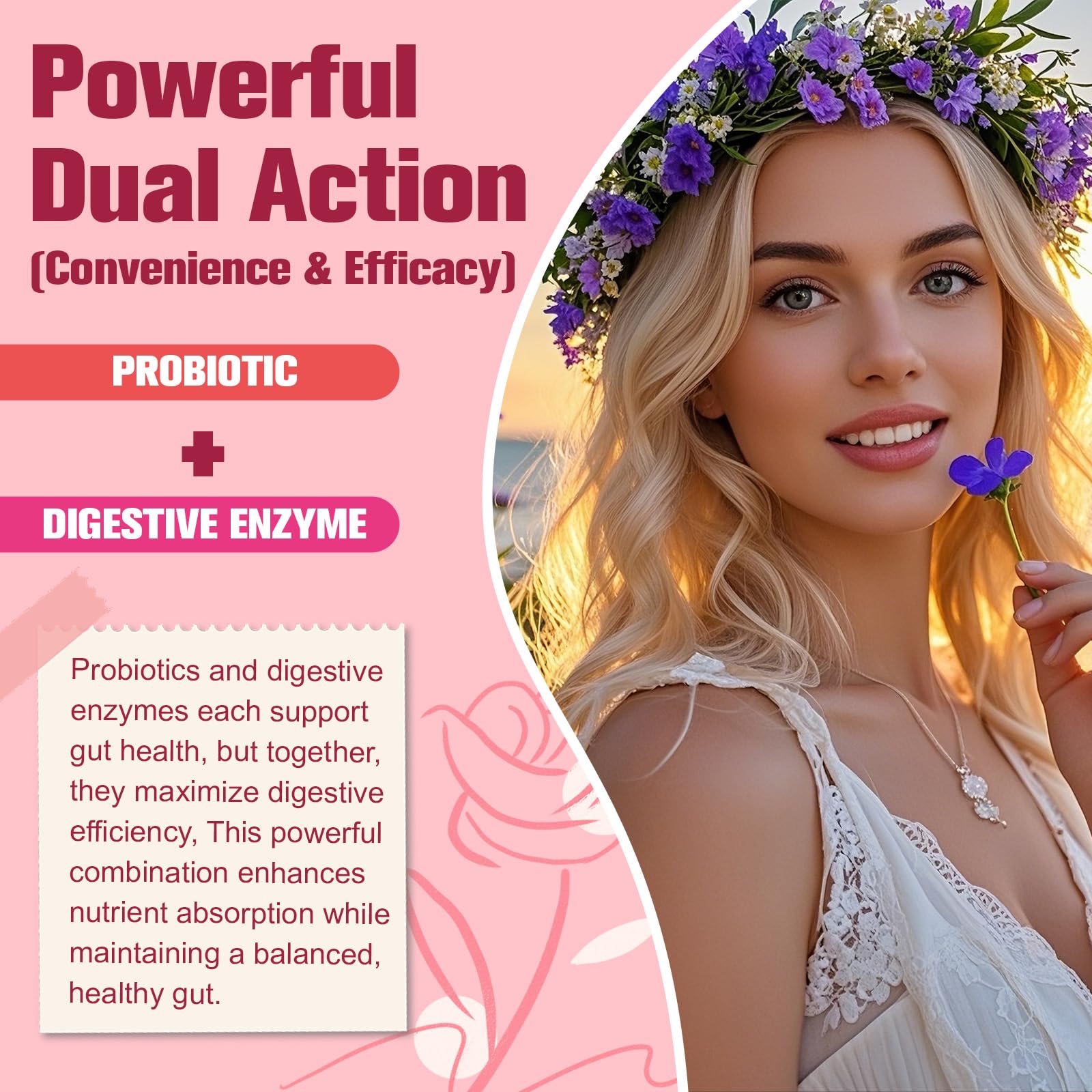Totaria Probiotics for Women, 120 Billion Women Probiotic, with Akkermansia, Digestive Enzymes & Prebiotics, Cranberry, D-Mannose, for Gut, Vaginal, Urinary, Immune, PH Balance, 120 Vegan Capules — Amazon image 6