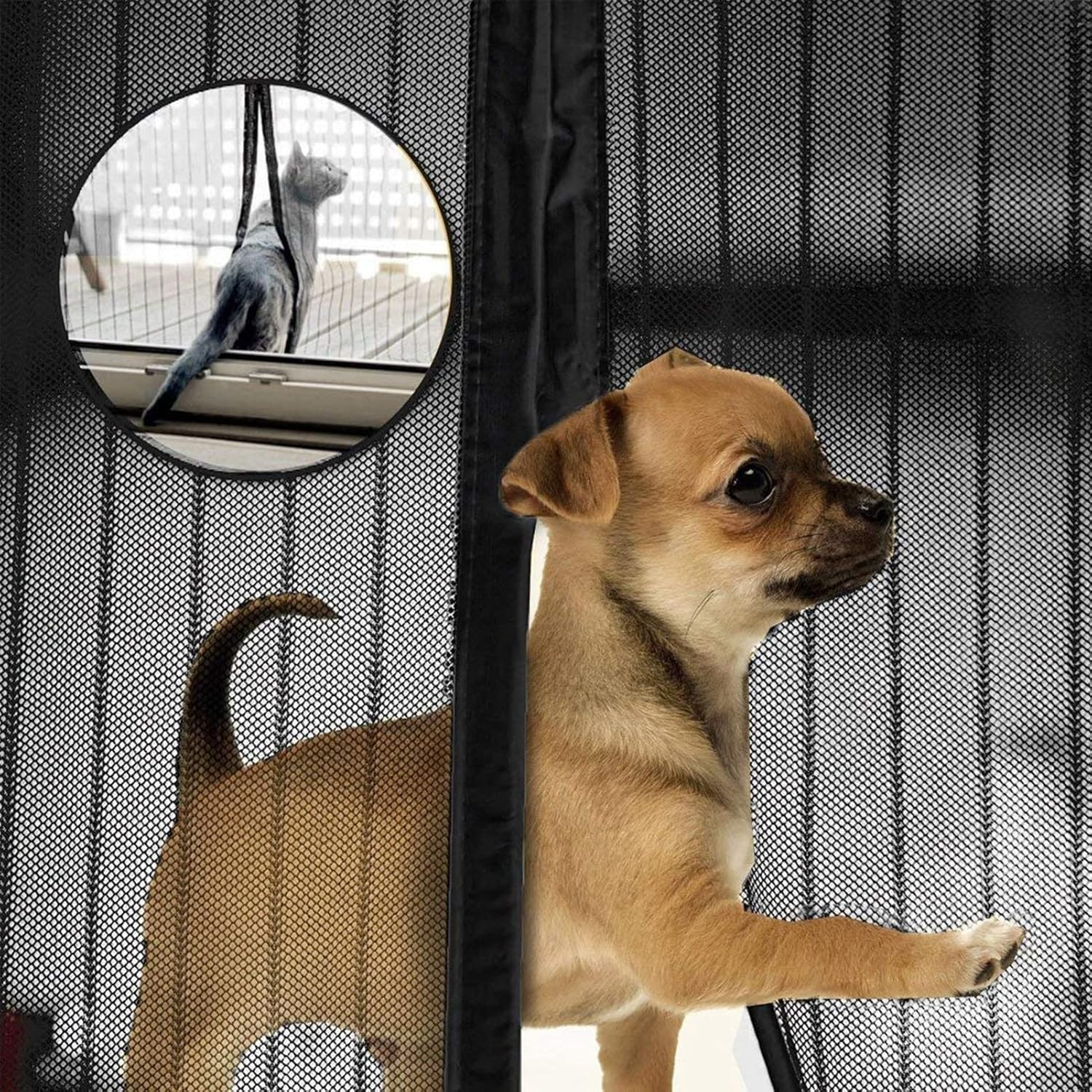 Amazon 網戸 カーテン ドア用 110x195cm 43x77inch 夏に涼しい 省エネ エコ 玄関用片開き網戸 蚊帳 簡単取り付け サッシドア 開き戸に適用 白 網戸