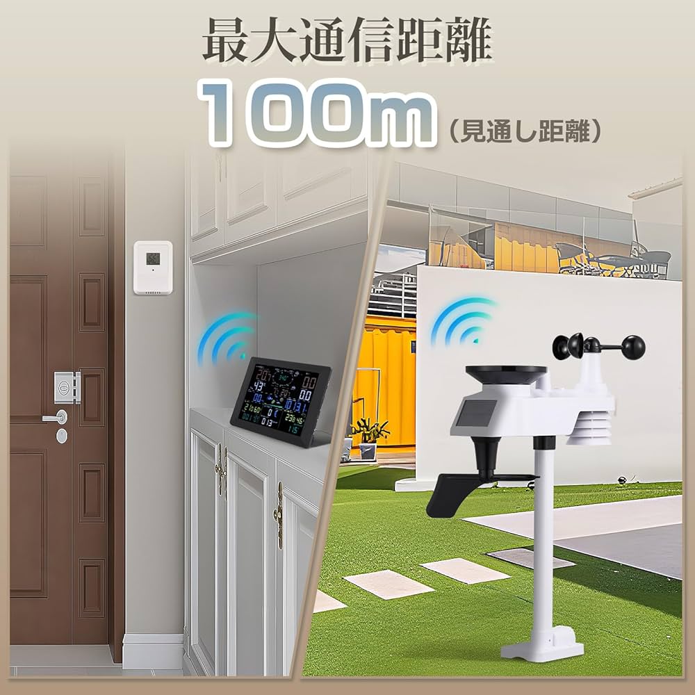 Amazon | Moongiantgo ウェザーステーション 気象観測器 気象計