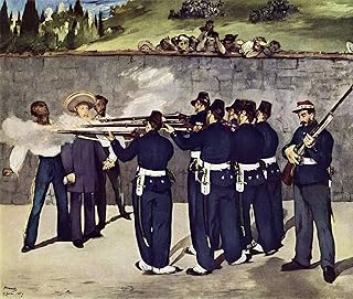FANBUiHU Famous Photo Paintings Abstract Artwork Execution of Emperor Maximilian of Mexico by Edouard Manet Posters Prints Art for Office Decor 60x90cm