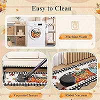 Vista 7 de U'Artlines - Juego de 3 alfombras de cocina de calabaza de otoño con corredor, alfombras y tapetes de granja de cosecha, alfombras de piso de cocina