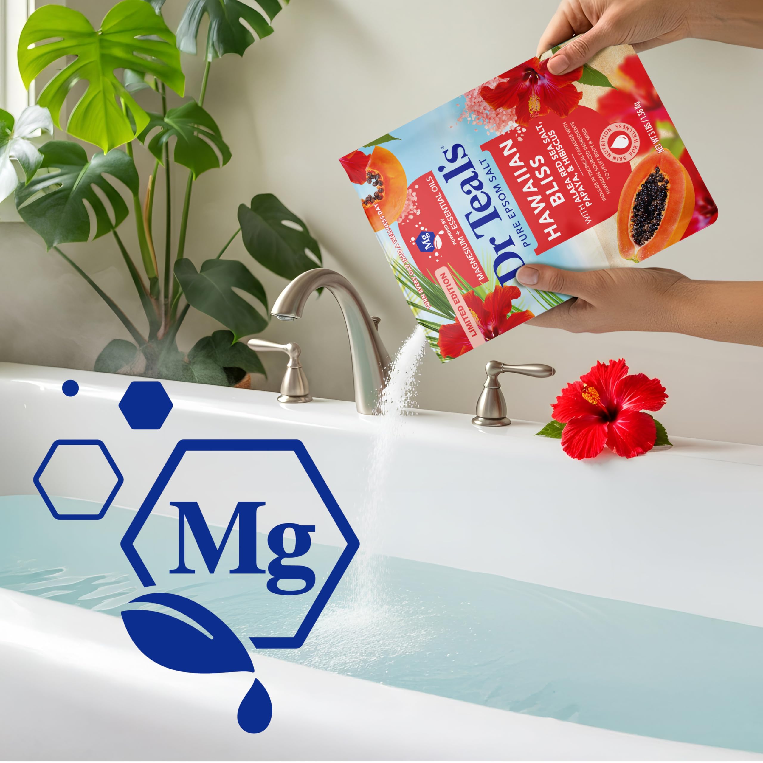 Dr Teal's Hawaiian Bliss Epsom Salt - Tropical Soak -5 Dr Teal's Hawaiian Bliss Epsom Salt - Tropical Soak -5