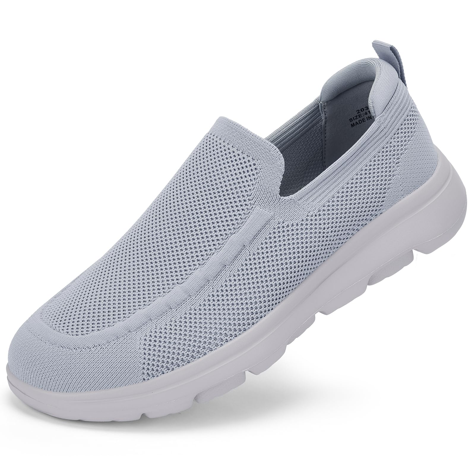 konhill Herren Slip-On Sneaker Leicht & Atmungsaktiv - Mesh Sportschuhe für Fitness, Tennis und Freizeit