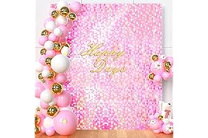 Shimmering Pink Sequin Wall Backdrop - Perfect for Birthdays and Weddings