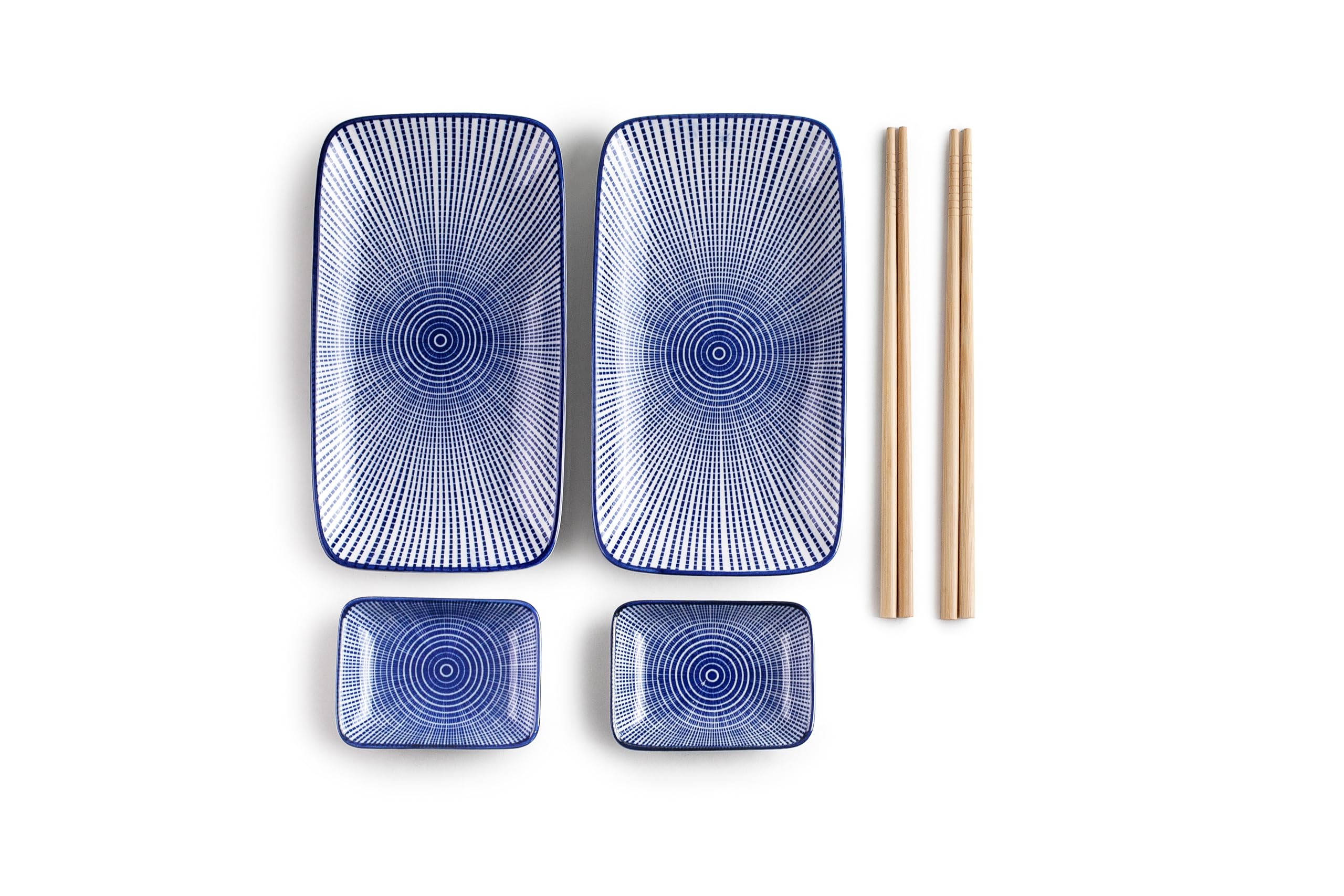 IBILI - Set Sushi, 2 Vassoi + 2 Ciotole + 4 Bacchette