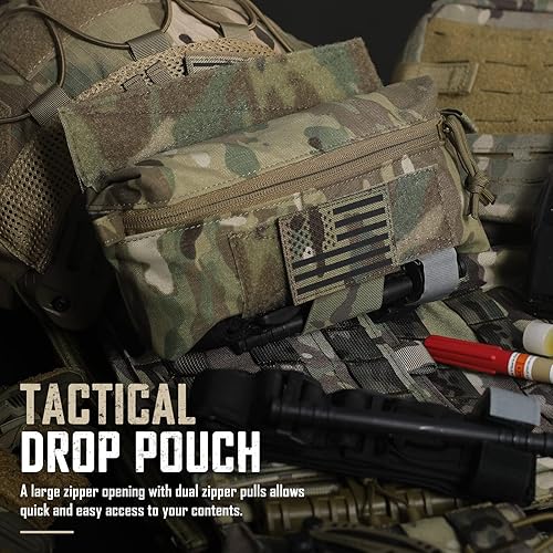 Miniatura 9 de WYNEX Bolsa táctica para volquete, bolsa colgante de utilidad, bolsa de transporte para abdominales, organizador de bolsillo EDC, accesorios para