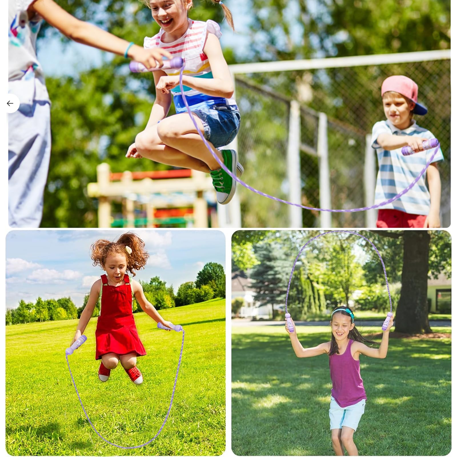 Corda Per Saltare Lunga 240 Cm Con Manico In Legno – Regolabile, Colorata E Resistente Per Bambini 5-10 Anni, Esercizio E Divertimento