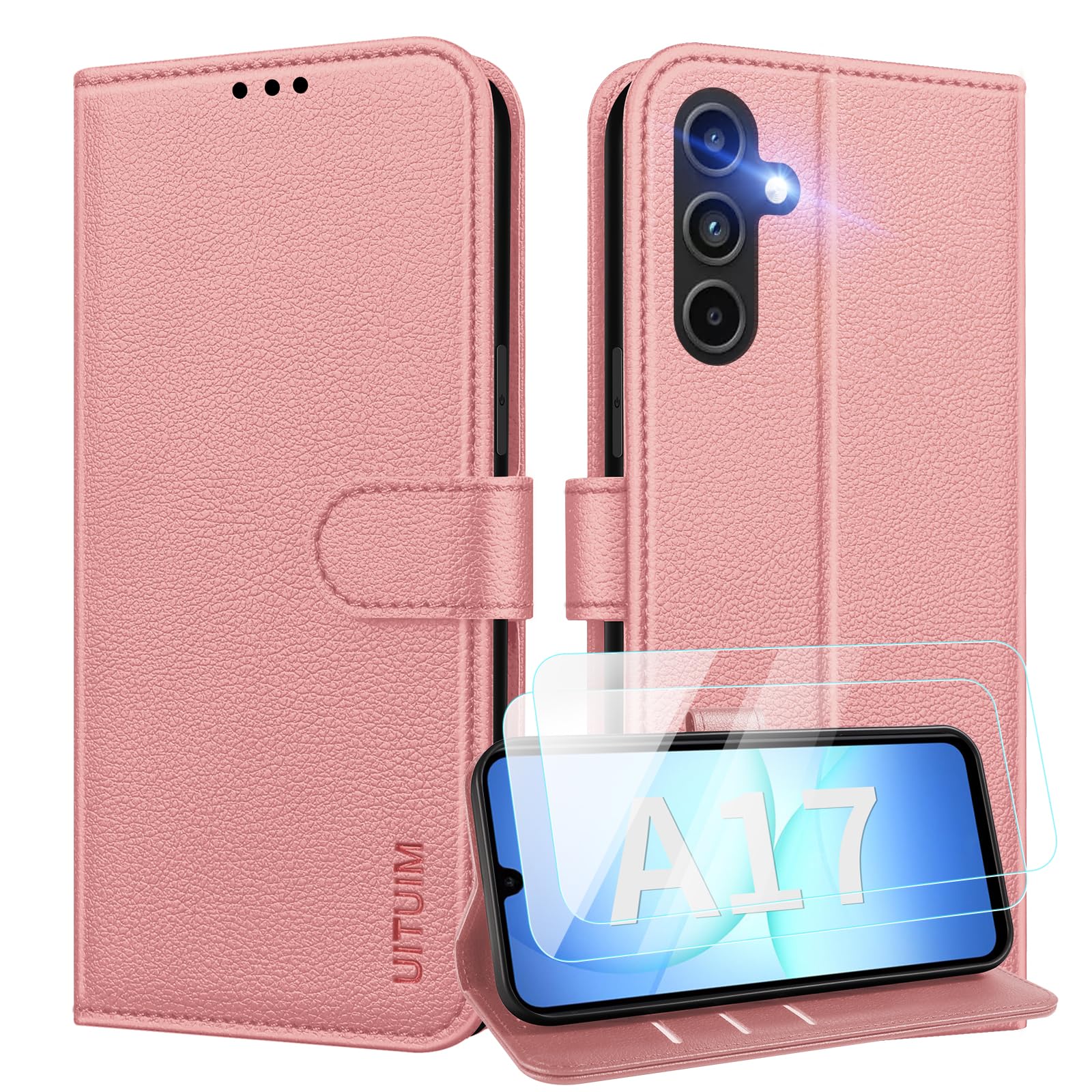 Asuwish Custodia Portafoglio A Libro Per Google Pixel 7 Con Pelle PU E Supporto Regolabile – Include Pellicola In Vetro Temperato (Blu) - 3