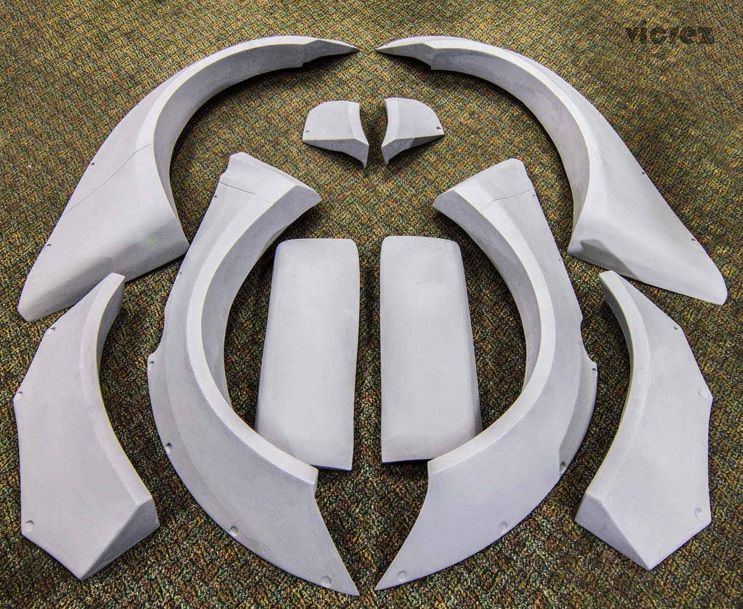 Vicrez VZ Style Polyurethane Wide Body Fender Flares vz100348 Fits/Compatible with BMW 3 Series M3 E92 E93 2007-2013
