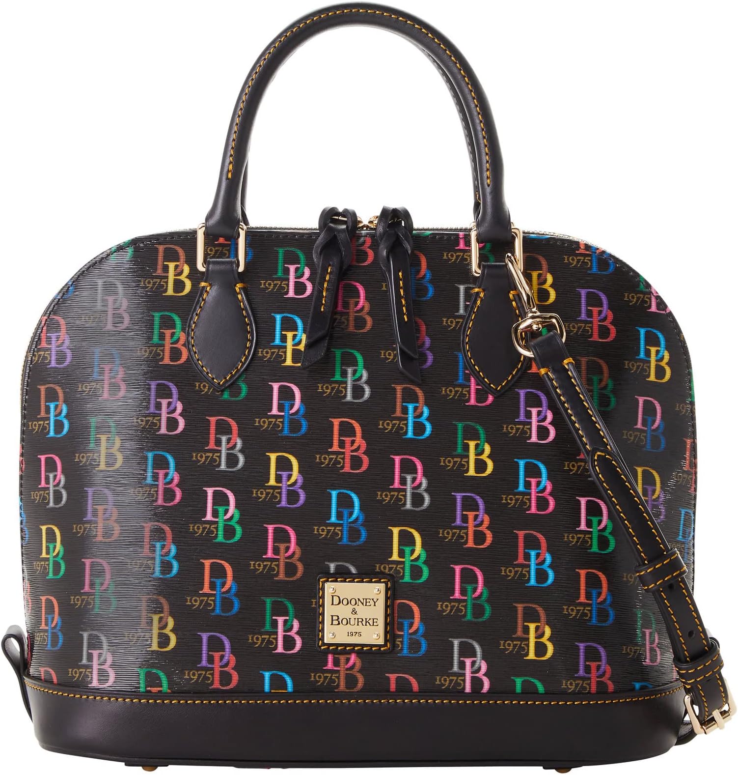 Dooney & Bourke Handbag, Db75 Multi Zip Zip Satchel - Black