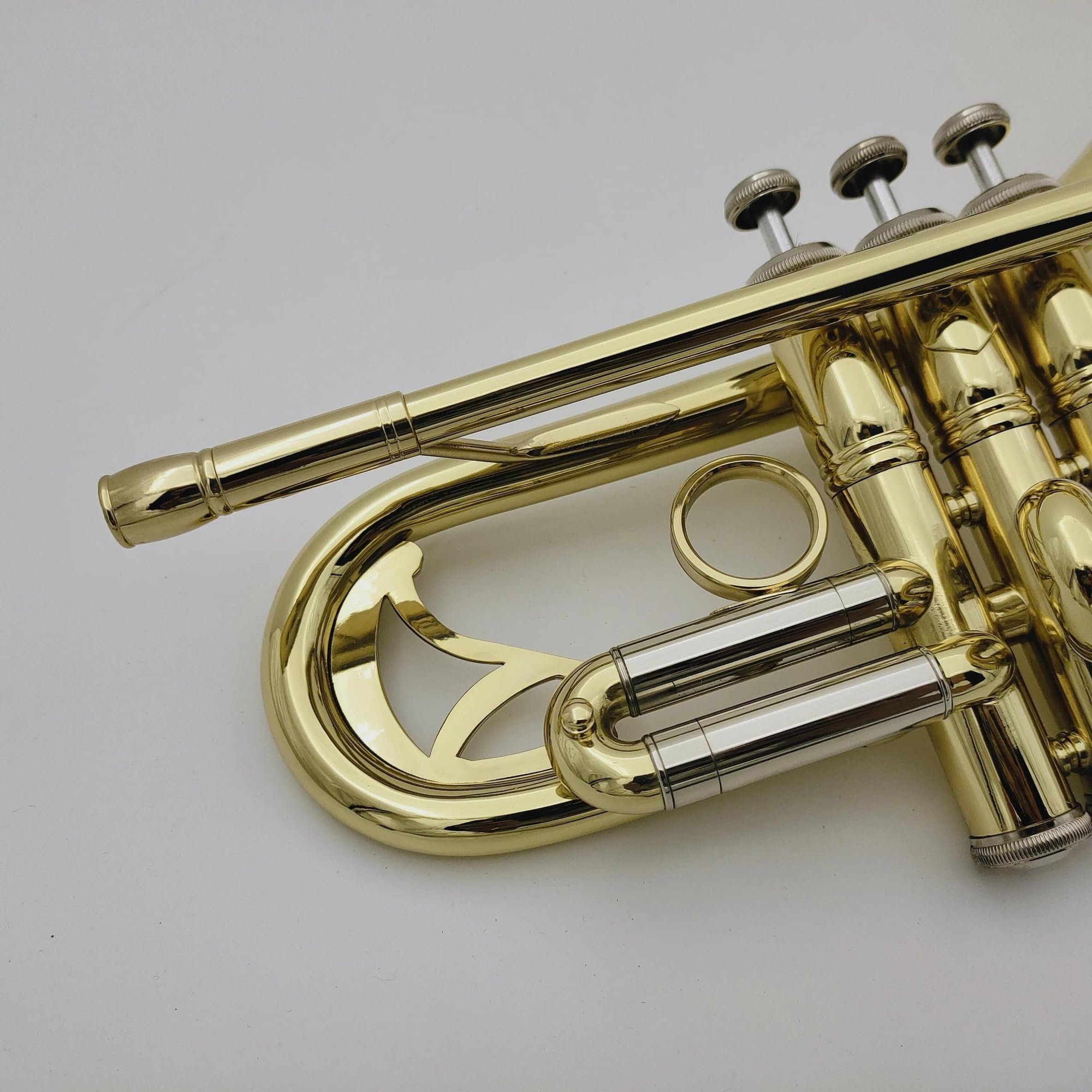Standard Trompeten Trompete Mit Gebogenem Schallbecher Trumept Bb Tune Messingbeschichtete Professionelle Trompete Mit Koffer