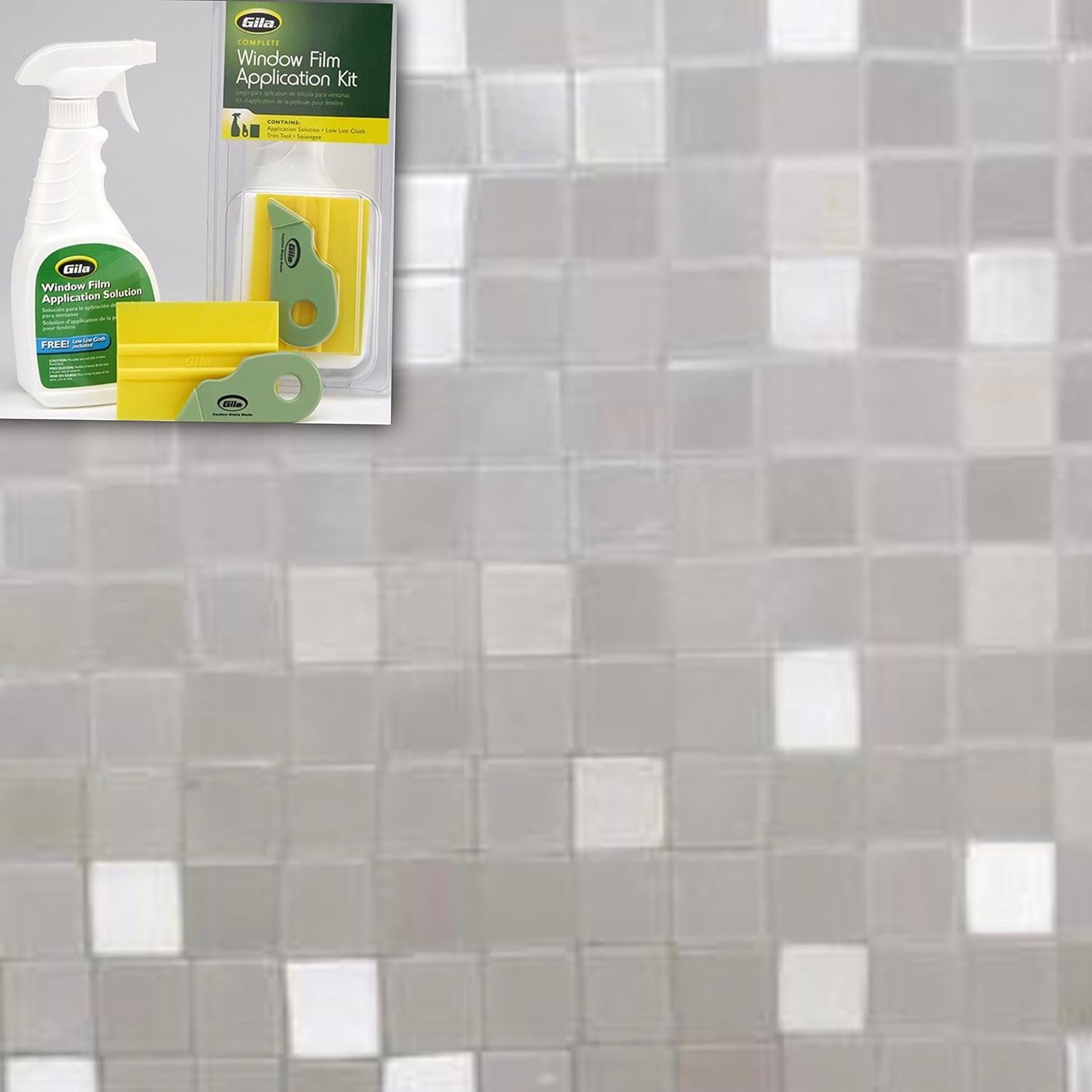 GILA 50165490 Privacy Decorative Translucent Mosaic Static