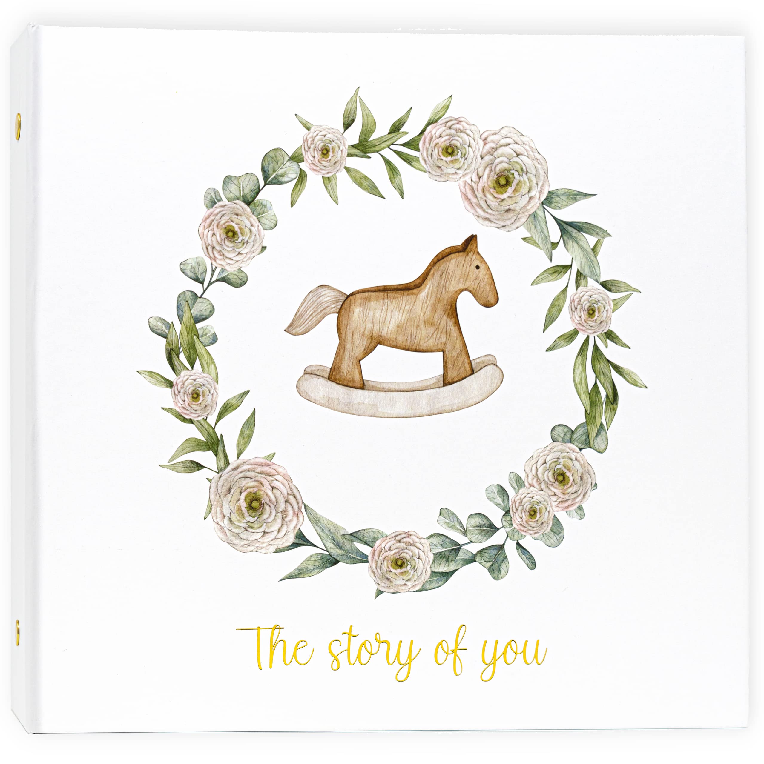 Baby Keepsake Memory Book and Box- Gender Neutral Baby Journal Scrapbook Photo Album to Record Baby's Milestones from Pre-Birth to Age 5- Newborn Essentials for Baby Shower or New Parents Gift