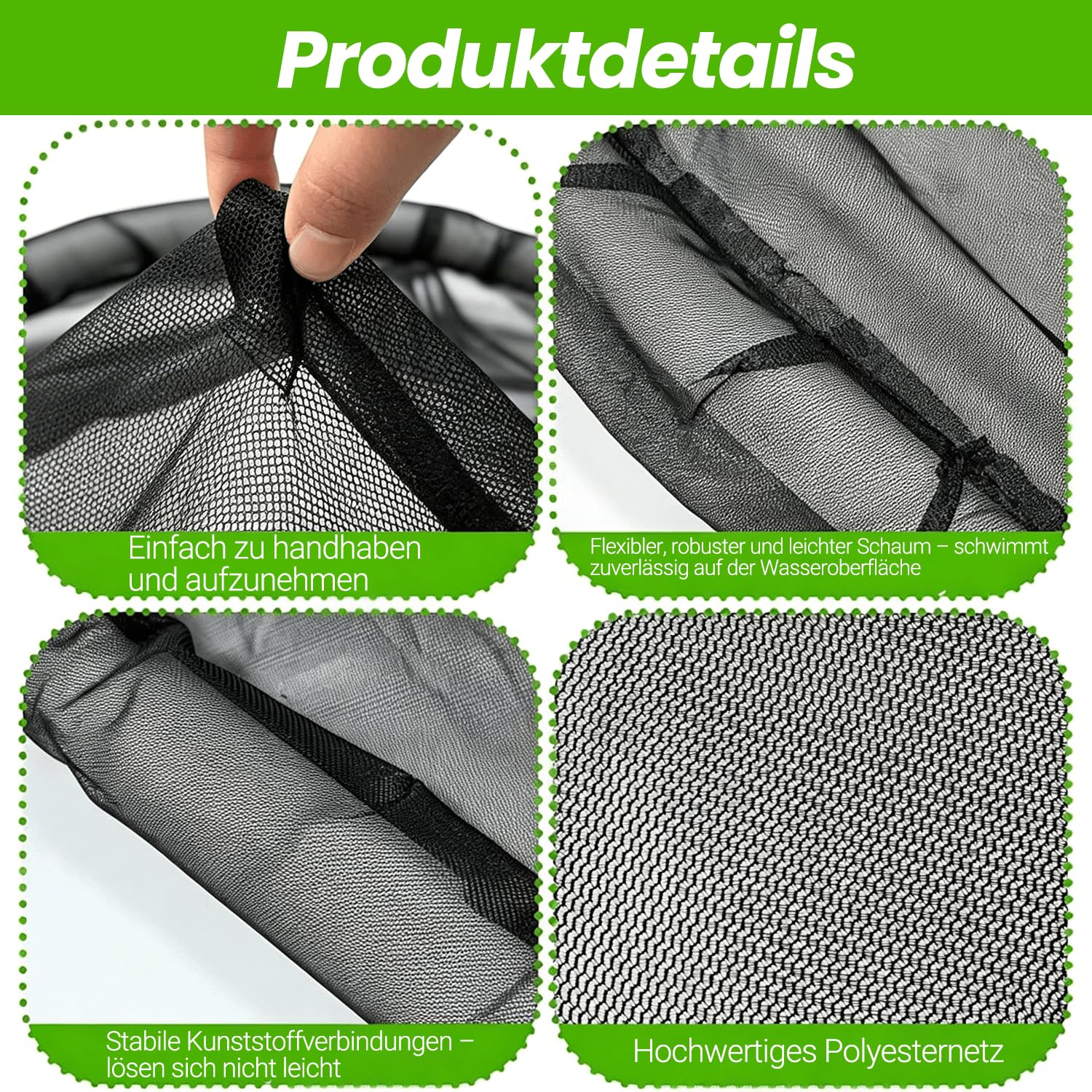 seedman 2 Stück Runde Schwimmende Pflanzinsel,Schwimminsel Teich,Pflanzinsel Teich,Feinmaschiger,Hydroponischer Teichpflanzer für Gartenteiche, Teichzubehör zur Wasserreinigung & Dekoration (80CM)