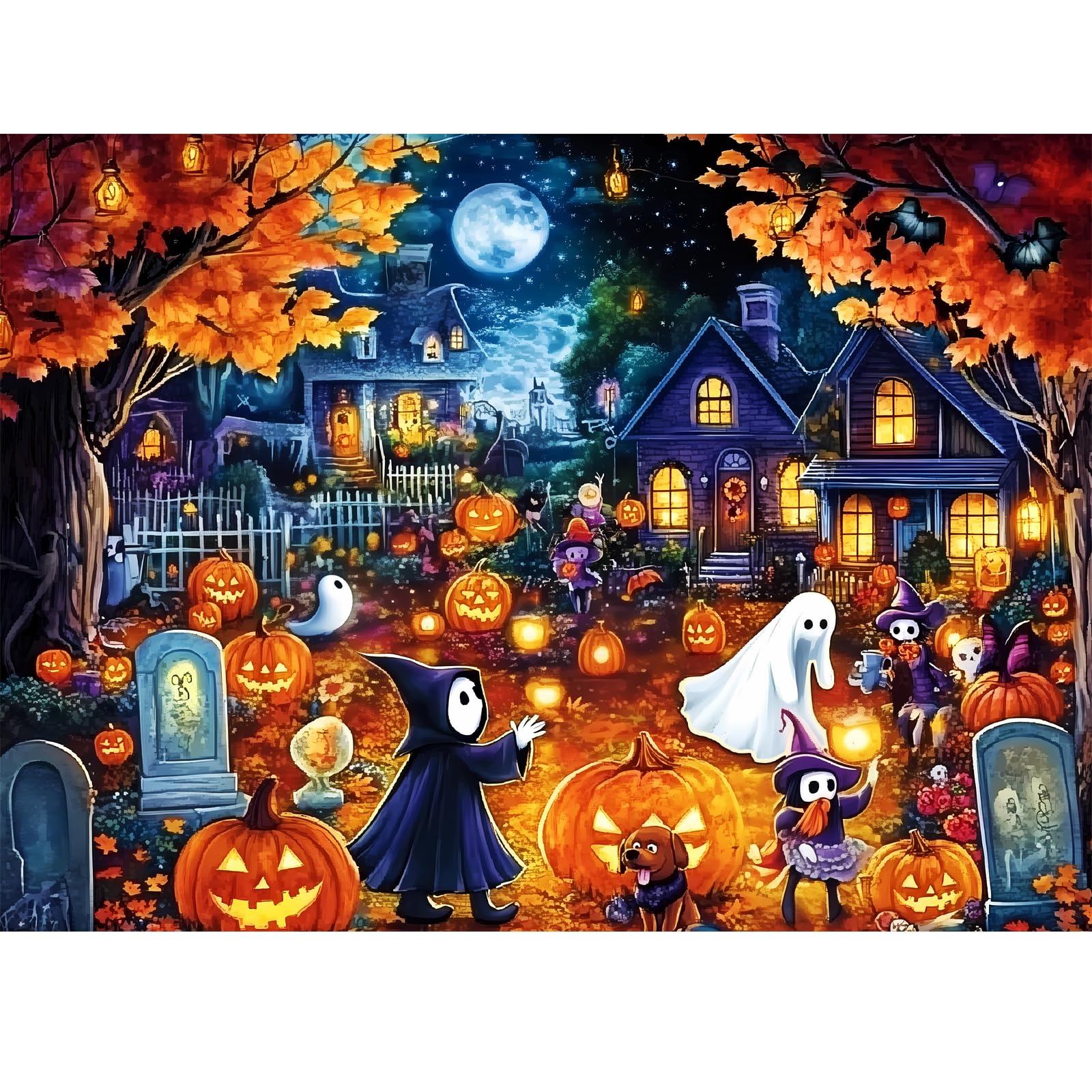 Amazon.com: Maiqufa 500 Piece Puzzles for Adults - Halloween Jigsaw ...