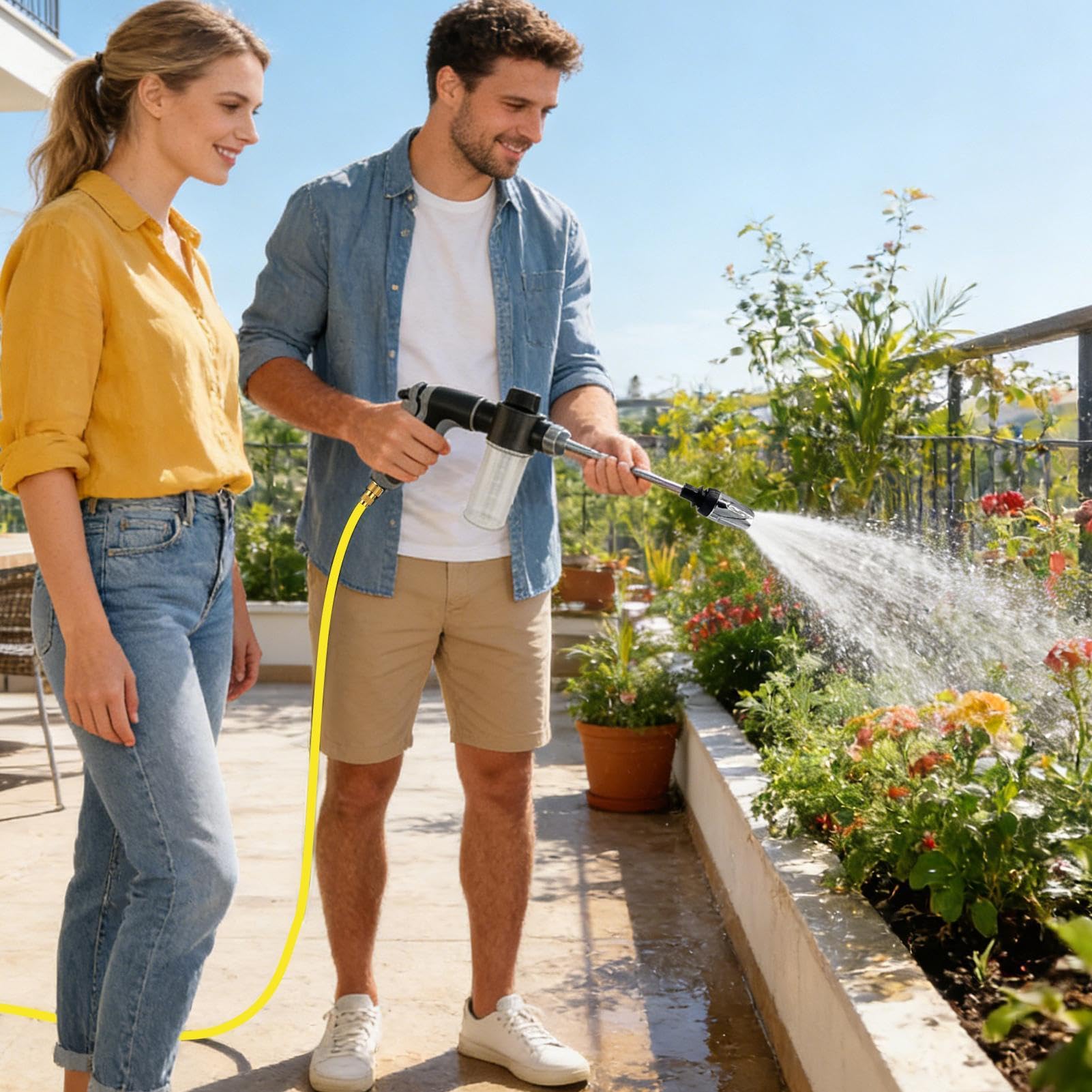 Ugello da tubo da giardino a pressione Utensile ad alta pressione | Ugello per Tubo d'Acqua Pulizia Giardino Lavaggio Auto, Pulizia Terrazzo E Professionisti