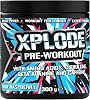 SCI-MX - X-PLODE Pre-Workout - 300g - Blue Raspberry Flavour - 250mg Caffeine, 6g Citrulline Malate, 3.2g Beta AlanineServing - Suitable for Vegetarians Vegans