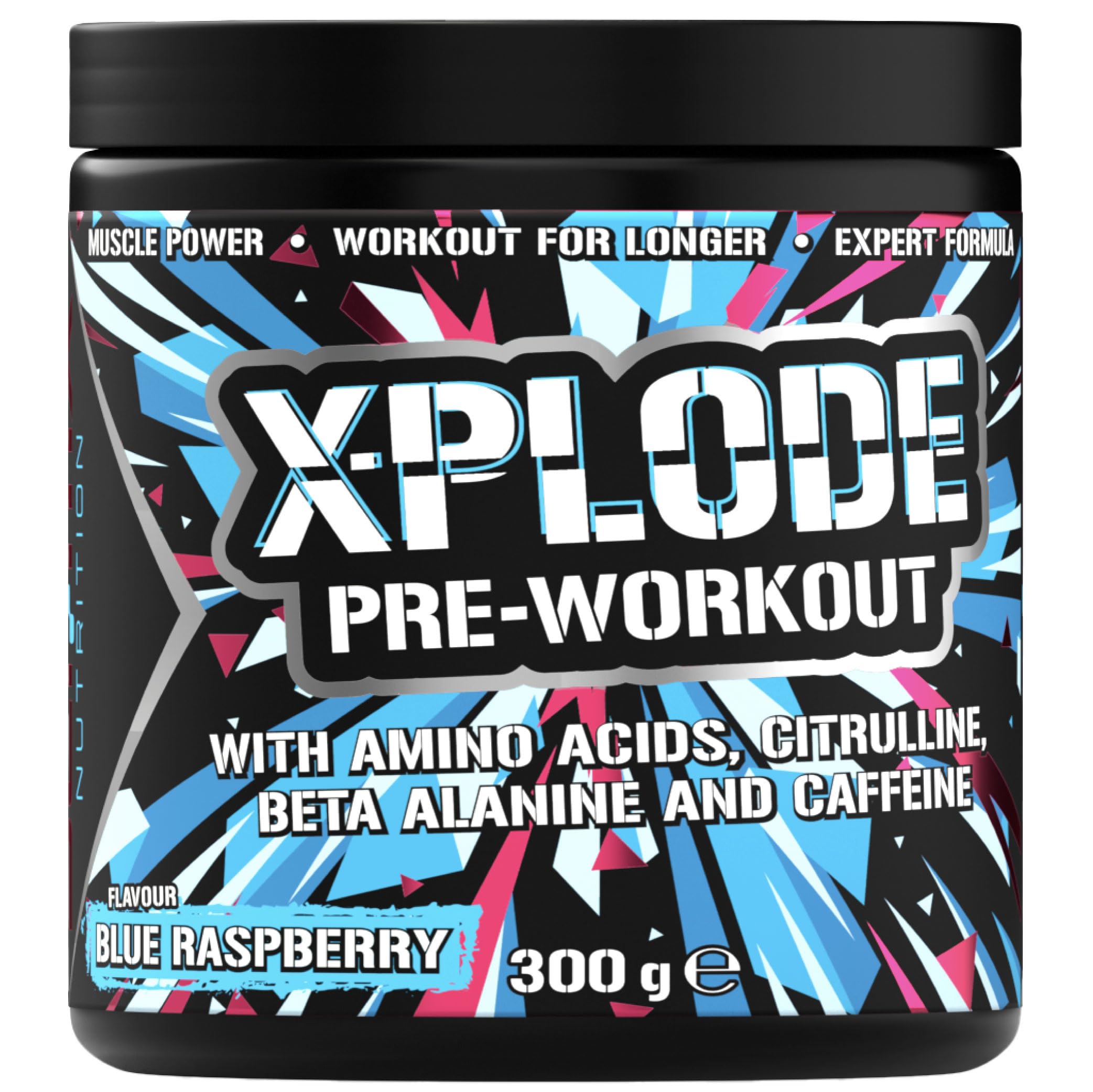 SCI-MX X-PLODE Pre-Workout 300g • Blue Raspberry Flavour • 250mg Caffeine