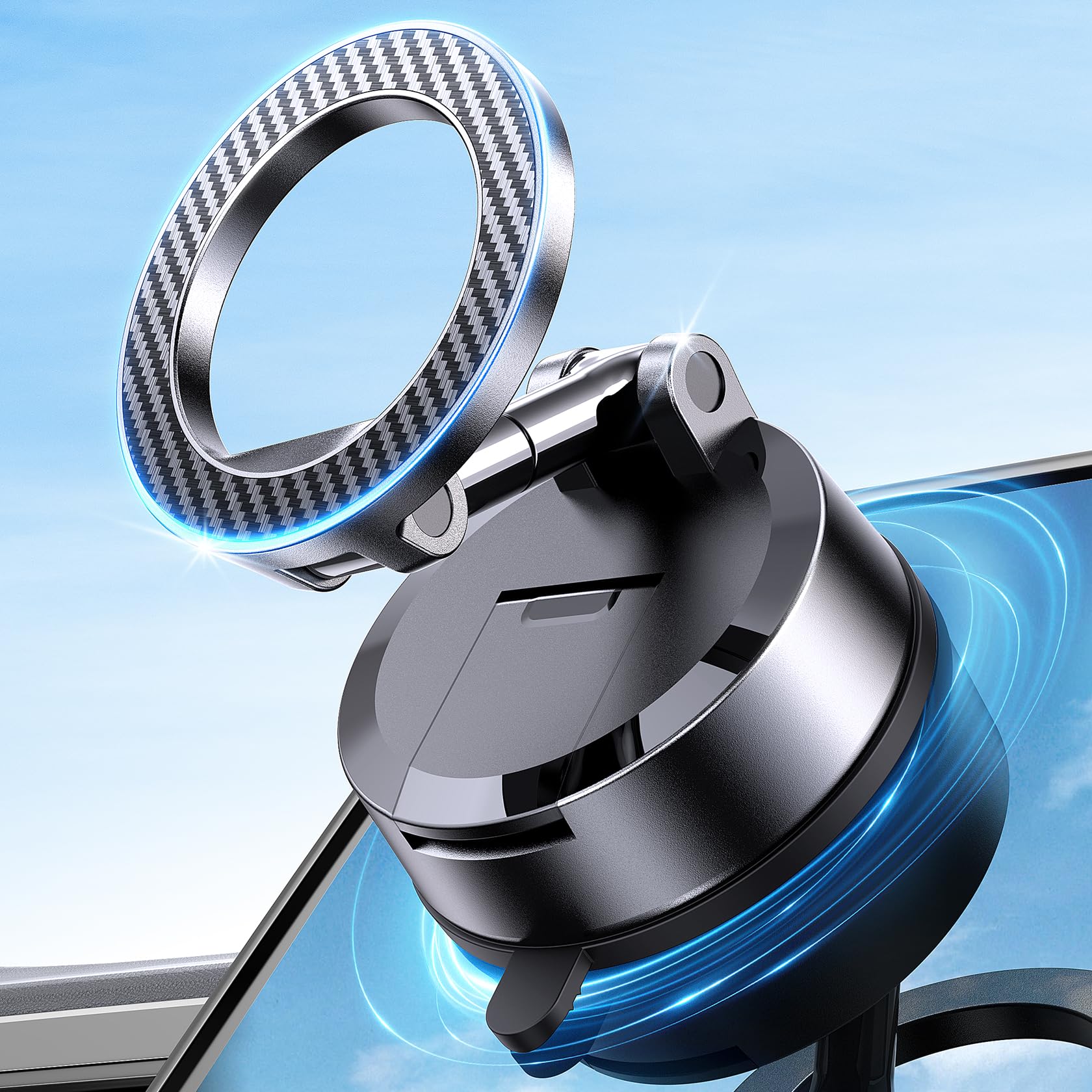 MOKPR für Magsafe Autohalterung, Handyhalterung Auto für Magsafe Handyhalterung Auto Magnet für iPhone Handy Halterung Instrumententafel/Windschutzscheibe für iPhone 16/15/14/13/12