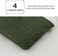 Vista 142 de Bedsure - Juego de edredón tamaño matrimonial de 3 piezas, teñido catiónico azul marino, ropa de cama para todo el año, 1 edredón de 82 x 86