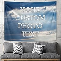 Vista 17 de Tapiz personalizado para cargar imágenes con fotos y textos, tapiz personalizado para colgar en la pared, manta de telón de fondo para decoración