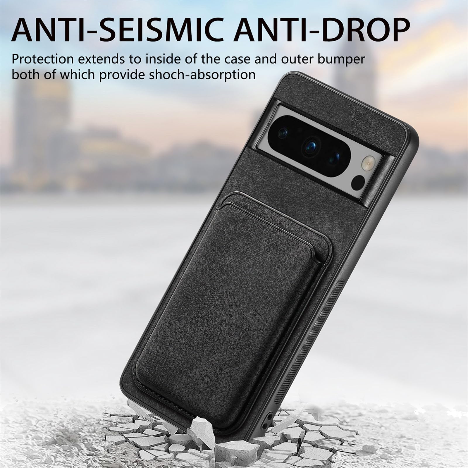 Cover Pelle Per Google Pixel 11 Pro XL/ 11 Pro/ 11, Staccabile Portafoglio