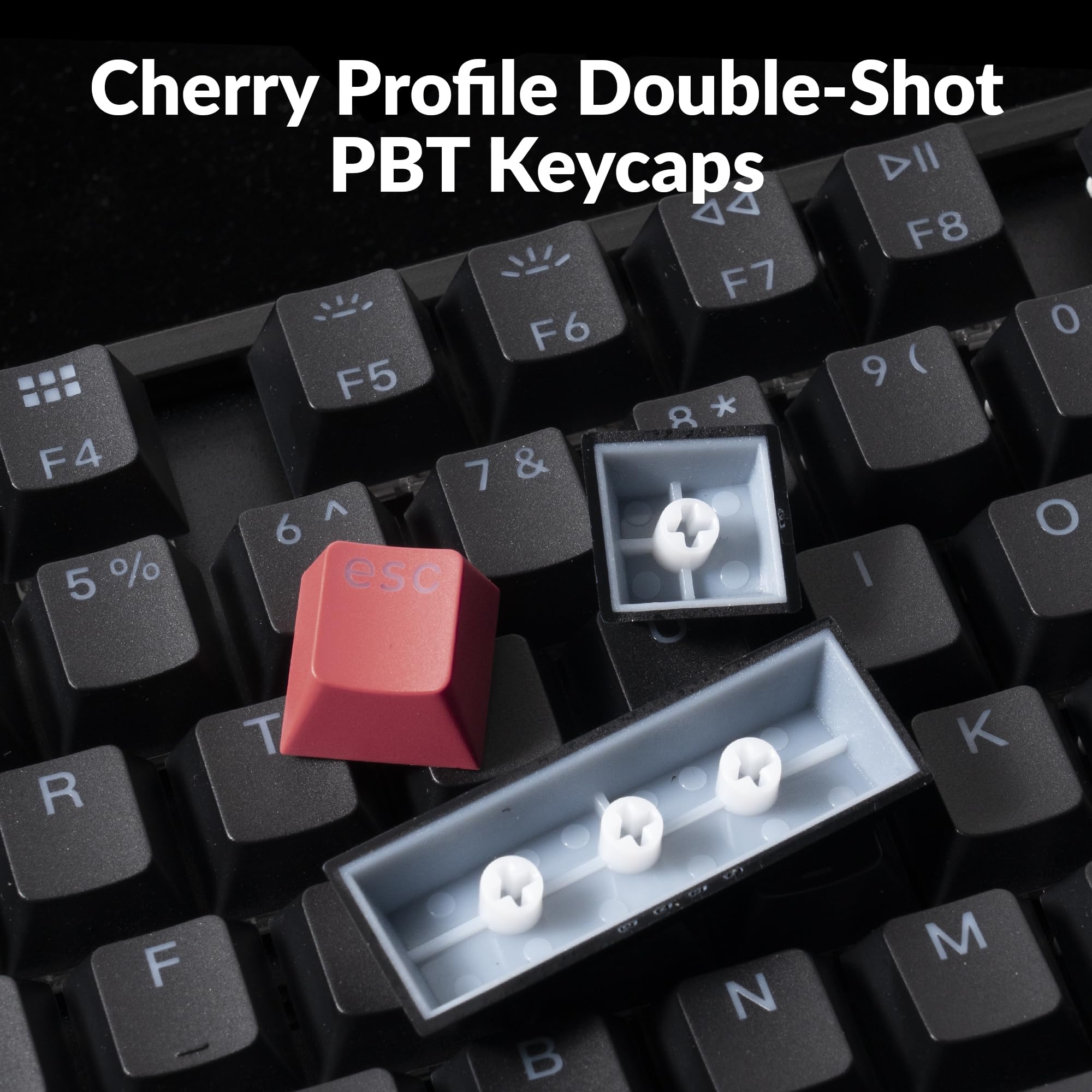 Keychron K8 Version 2 Tastiera Meccanica senza fili, Bluetooth/USB-C, RGB LED, QMK/VIA, Hot-swap, Programmable, PBT Keycaps, For Mac Windows, Super Red Switch