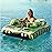 Jasonwell Inflatable Tank Swimming Pool Floaties with Water Cannon Gun Swim Floaty Rafts for Lake, Beach & Pool Party Toys for Boys, Girls, Kids & Adults- Green