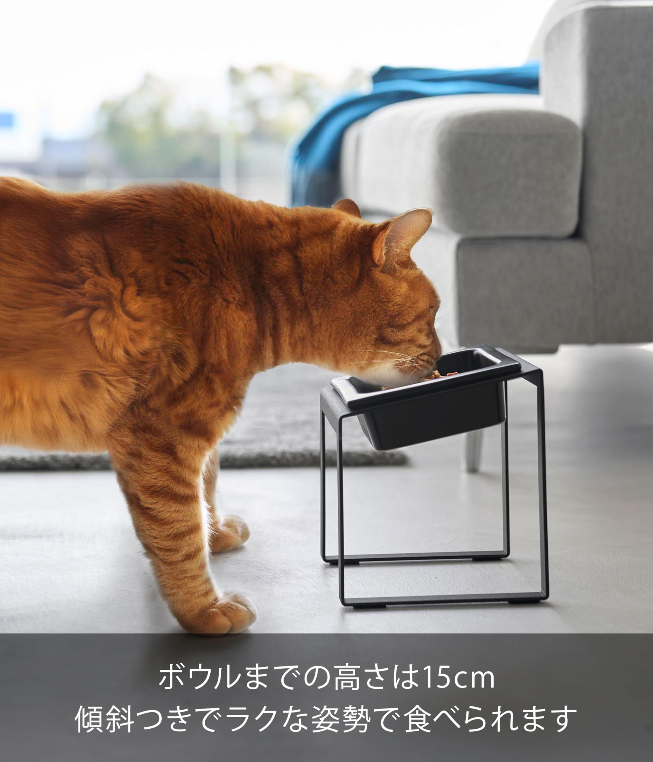 Amazon.co.jp: 山崎実業(Yamazaki) ペットフードボウル スタンド 斜め