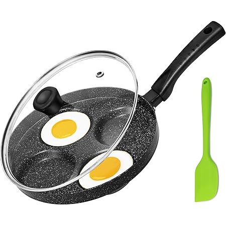 Breakfast Pancake Pan, Small Aluminum Egg Cooker, 4-Cup