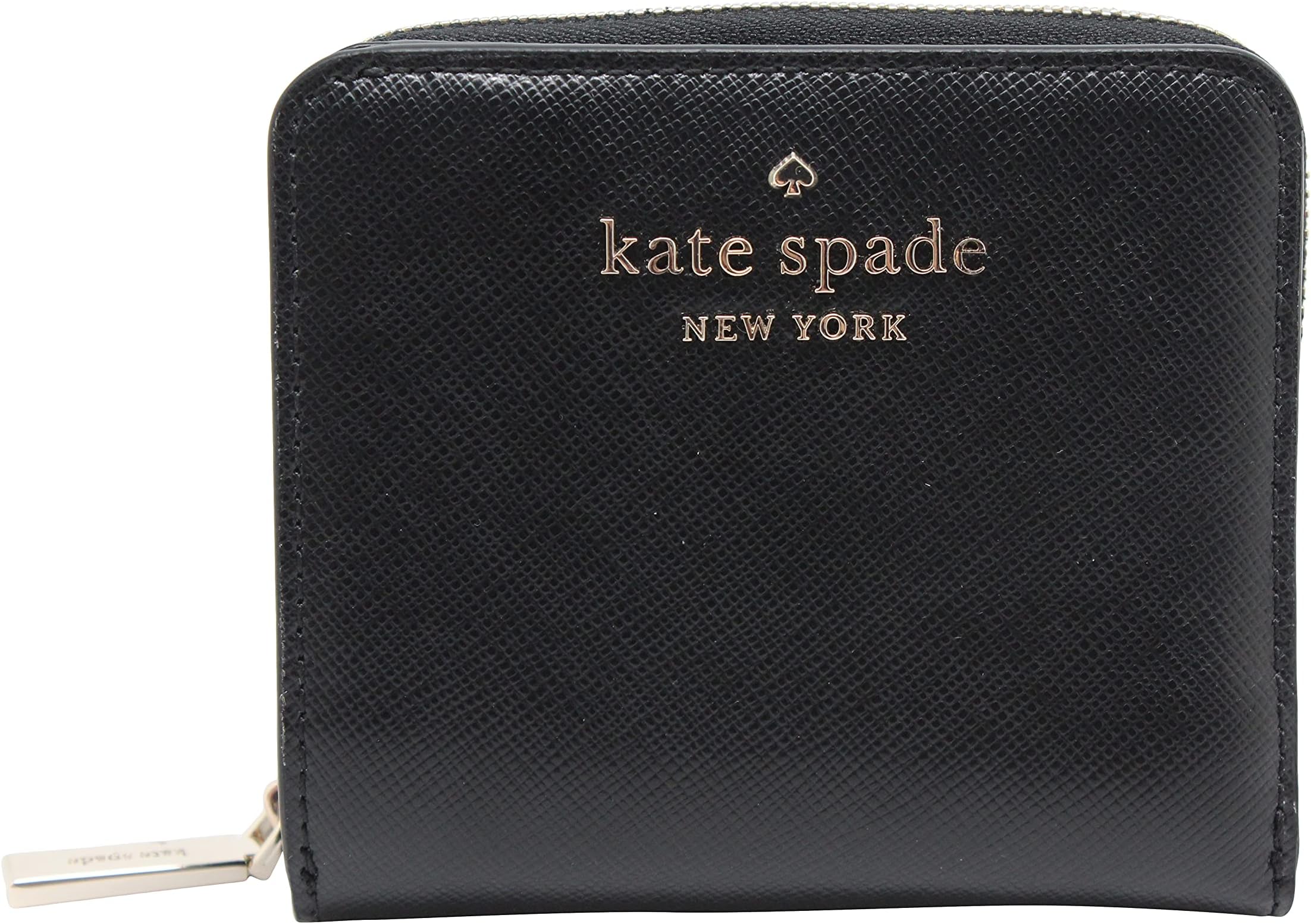 Kate Spade New York Small Zip Around Leather Wallet Black