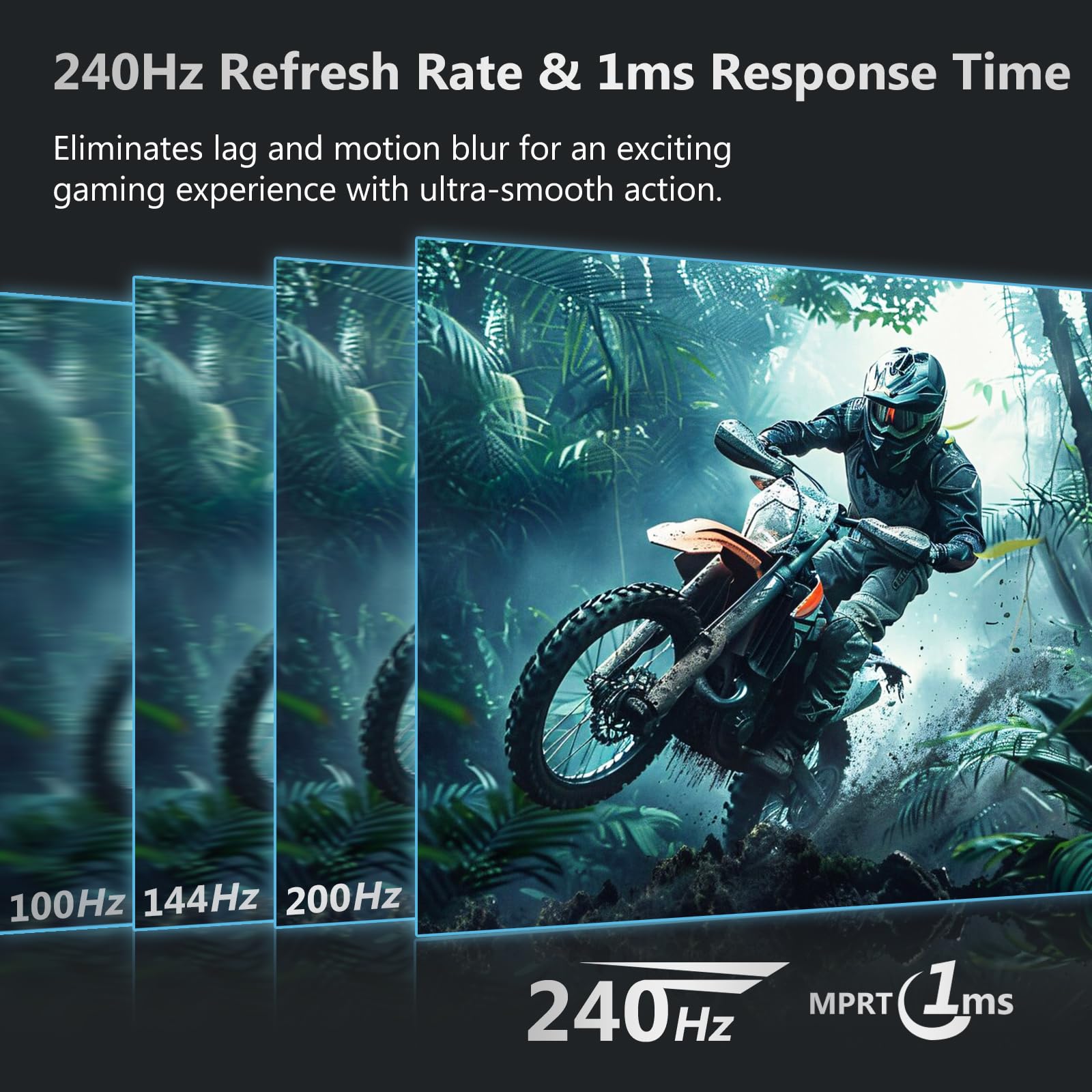 Z-Edge Gaming Monitor 27'' IPS QHD (2560 x 1440), 240 Hz (DP1.4×2), 1 ms, FreeSync, 16:9 LED monitor do gier, 144 Hz (HDMI2.0 × 2), regulowany nachylenie, 400 cd/m², VESA 100*100 mm (kabel DP w