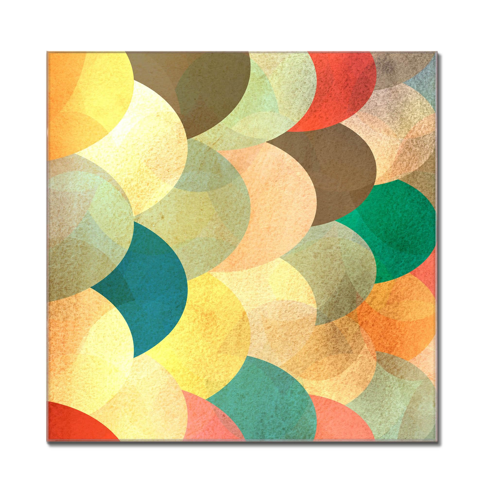 Banjado Glas Magnettafel 50x50 Cm Mit Nordseestrand-Motiv – Beschreibbare Pinnwand Für Küche & Büro